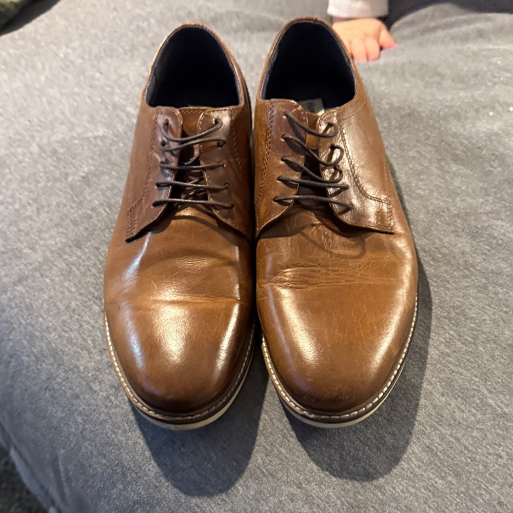 Elegant Brown Leather Men's Oxfords